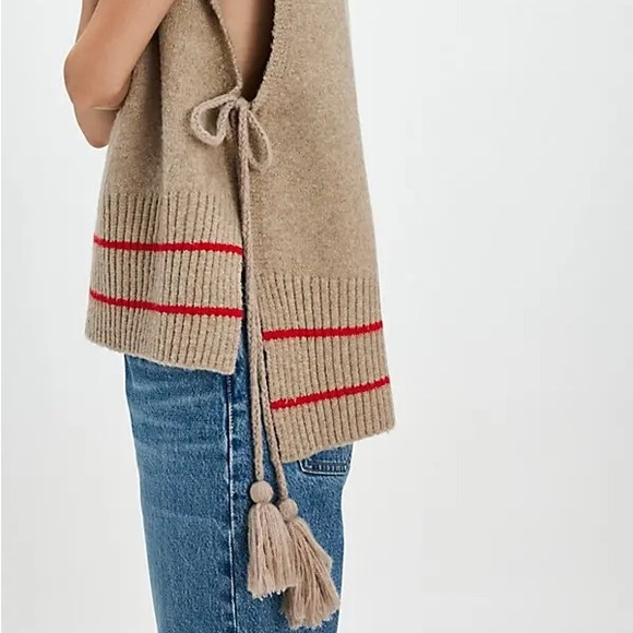 FREE PEOPLE All Star Stripe Poncho, One Size - Picture 7 of 9